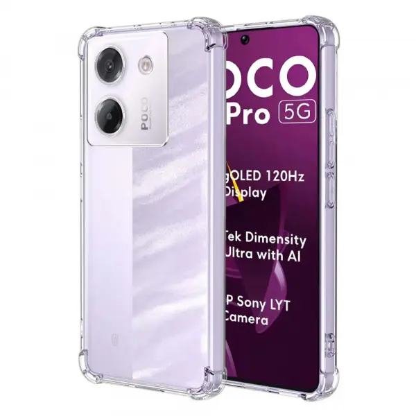 Husa pentru Xiaomi Poco M7 Pro 5G, Techsuit, Shockproof Clear, Transparenta