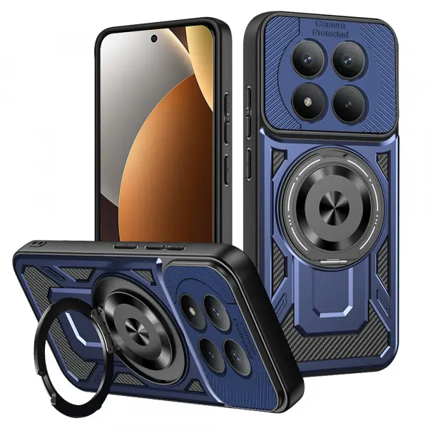 Husa pentru Xiaomi Poco M8 Pro / Redmi Note 15 Pro+ 5G, Techsuit, RuggedCam, Albastra