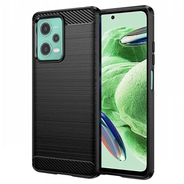 Husa pentru Xiaomi Poco X5 / Note 12 5G, Techsuit, Carbon, Neagra