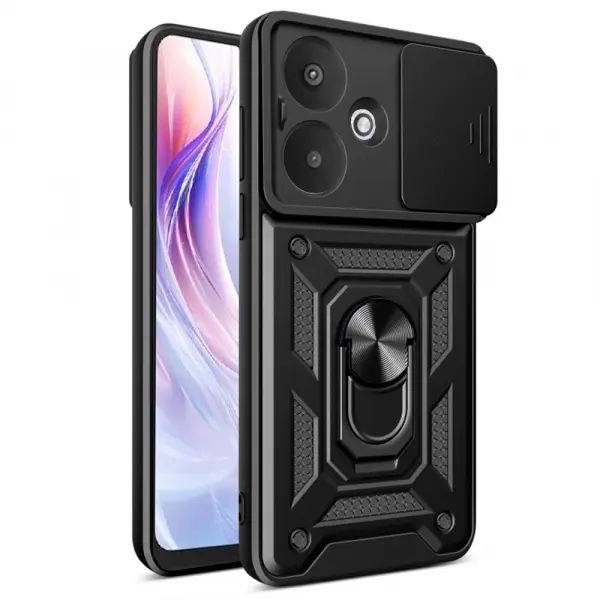 Husa pentru Xiaomi Redmi 13C 5G, Techsuit, CamShield, Neagra