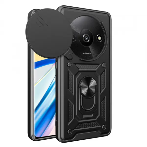 Husa pentru Xiaomi Redmi A3x / A3, Techsuit, CamShield, Neagra