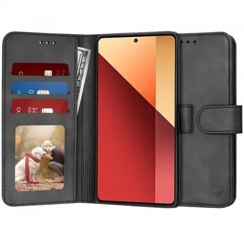 Husa pentru Xiaomi Redmi Note 13 Pro 4G / Poco M6 Pro 4G, Techsuit, Diary Book (Negru)
