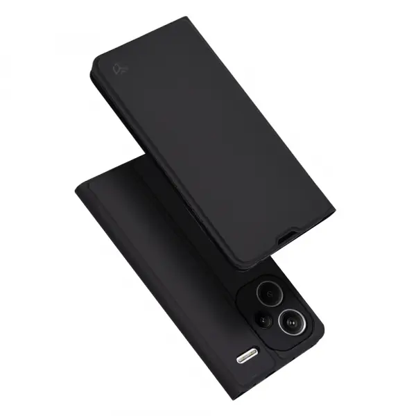 Husa pentru Xiaomi Redmi Note 13 Pro+, Techsuit, Magskin Book, Neagra