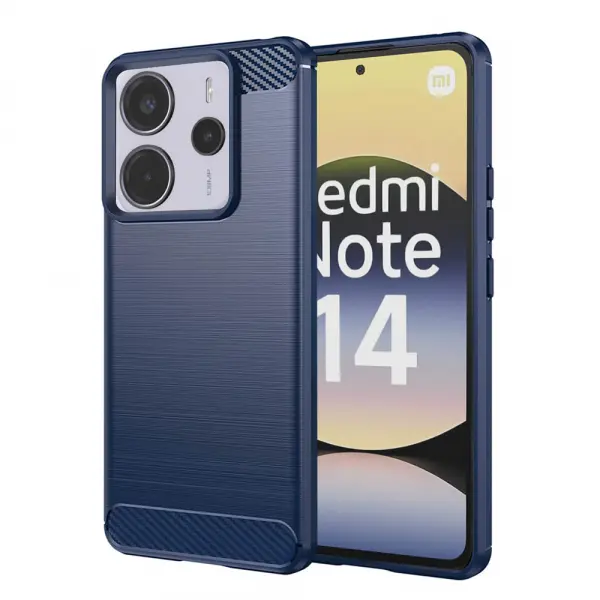 Husa pentru Xiaomi Redmi Note 14 4G (Regional), Techsuit, Carbon, Albastra