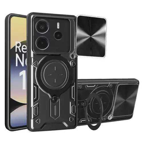 Husa pentru Xiaomi Redmi Note 14 4G (Standard), Techsuit, CamGuard Pro, Neagra