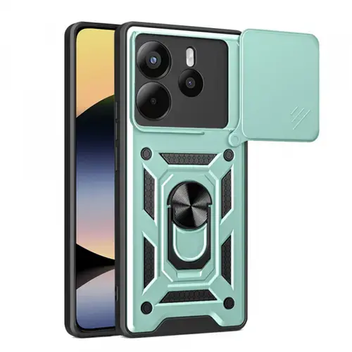 Husa pentru Xiaomi Redmi Note 14 4G (Standard), Techsuit, CamShield, Verde