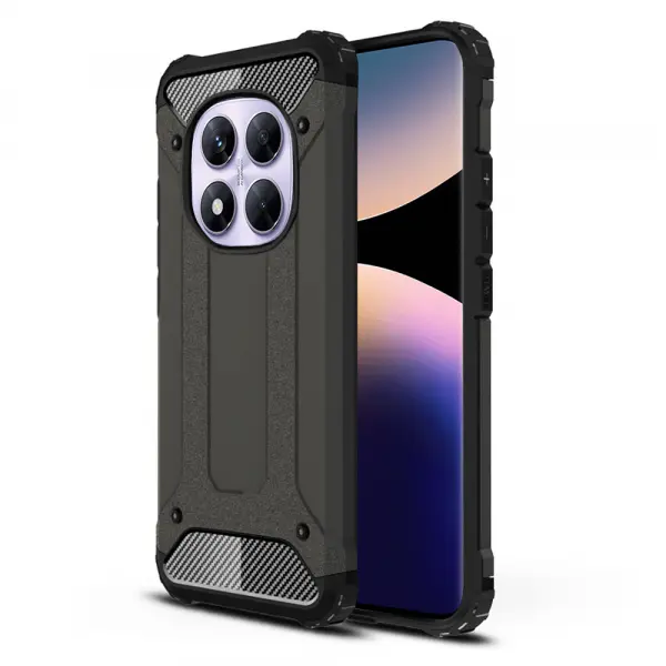 Husa pentru Xiaomi Redmi Note 14 Pro 4G, Techsuit, Hybrid Armor, Neagra