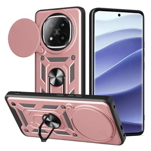 Husa pentru Xiaomi Redmi Note 14 Pro+ 5G, Techsuit, CamShield, Roz