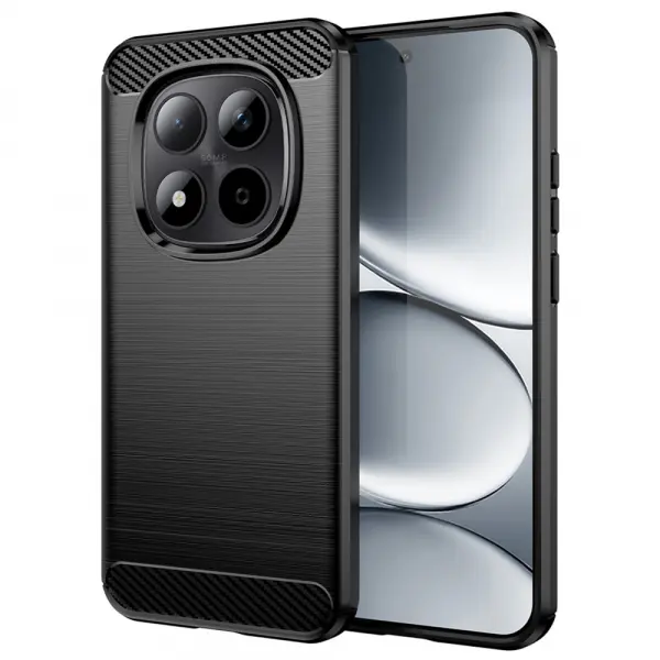 Husa pentru Xiaomi Redmi Note 15 Pro 4G, Techsuit, Carbon, Neagra