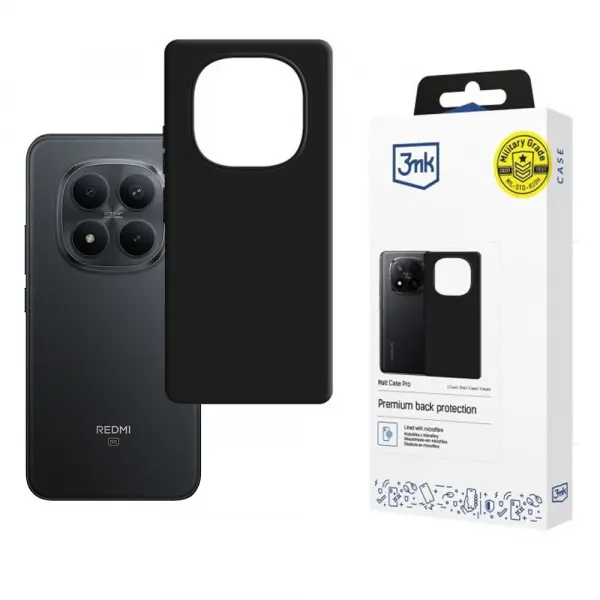 Husa pentru Xiaomi Redmi Note 15 Pro+ 5G, 3MK, Pro, Neagra Mata