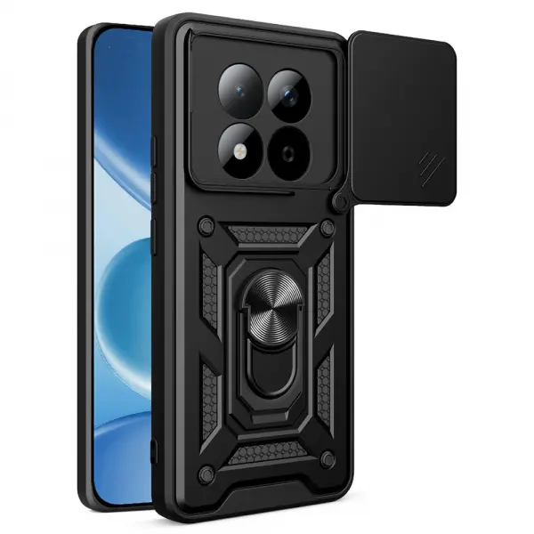Husa pentru Xiaomi Redmi Note 15 Pro 5G, Techsuit, CamShield, Neagra