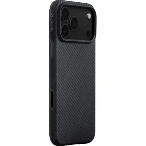 Husa Pitaka Aramida UltraGuard Magsafe pentru iPhone 17 Pro Max, Negru/Gri