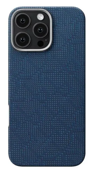 Husă Pitaka - Tactile Woven, iPhone 16 Pro, Dark Blue