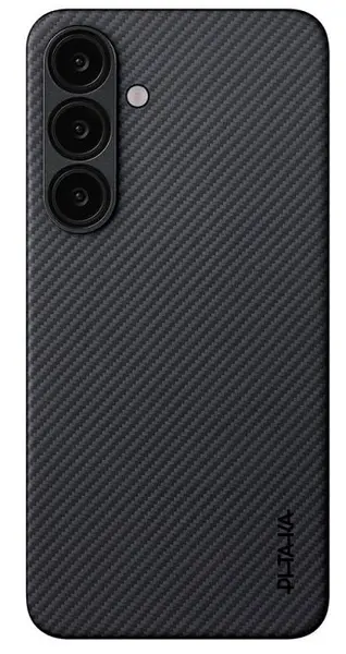 Husă Pitaka - Ultra Slim, Galaxy S25, Black/Grey