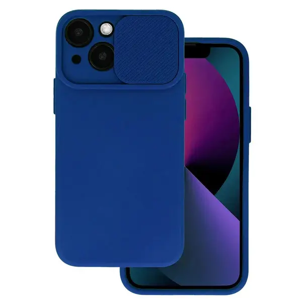Husa Protectie Camera Silicon Interior Catifea Albastru Inchis Apple iPhone 14 Pro Max - iPhone 14 Pro Max