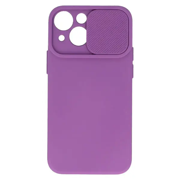 Husa Protectie Camera Silicon Interior Catifea Mov Apple iPhone 14 Plus - iPhone 14 Plus