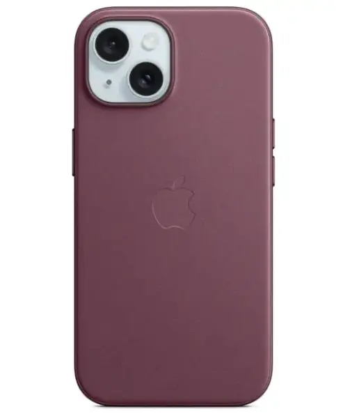 Husa Protectie Spate Apple FineWoven Case MagSafe pentru Apple iPhone 15 (Visiniu)