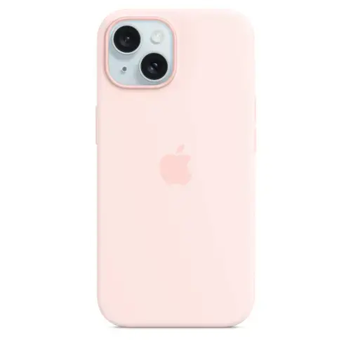 Husa Protectie Spate Apple MXPH3ZM/A pentru iPhone 15, Silicon, MagSafe (Roz deschis)