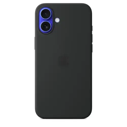 Husa Protectie Spate Apple MYY93ZM/A pentru iPhone 16 Plus, Silicone Case cu MagSafe (Negru)