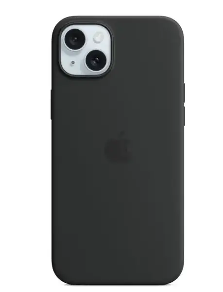 Husa protectie spate Apple Silicone Case MagSafe pentru Apple iPhone 15 Plus (Negru)