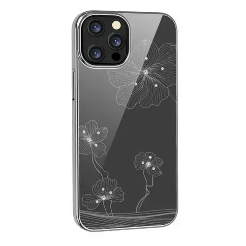 Husa Protectie Spate Devia Crystal Flora DVCFIP13PSV pentru iPhone 13 Pro (Argintiu)