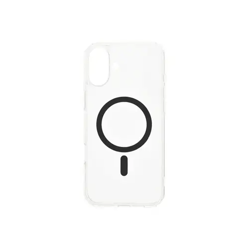 Husa Protectie Spate Dviced DV511011, Magsafe, pentru iPhone 16 (Negru/Transparent)