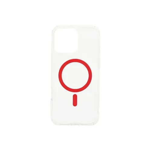 Husa Protectie Spate Dviced DV511028, Magsafe, pentru iPhone 16 Pro Max (Rosu/Transparent)
