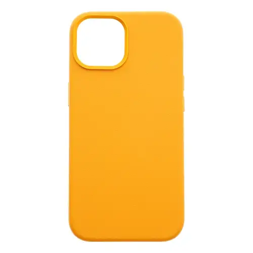 Husa Protectie Spate Dviced DV512017, Piele, MagSafe, pentru iPhone 15 (Portocaliu)
