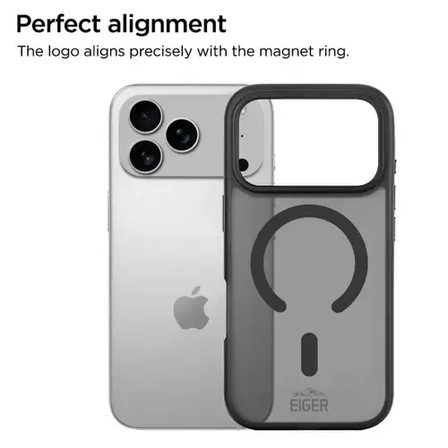 Husa Protectie Spate Eiger EGCA00907 Blizzard Magsafe GRS pentru Apple iPhone 17 Pro Max (Negru)
