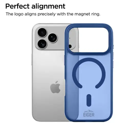 Husa Protectie Spate Eiger EGCA00915 Blizzard Magsafe GRS pentru Apple iPhone 17 Pro Max (Albastru)