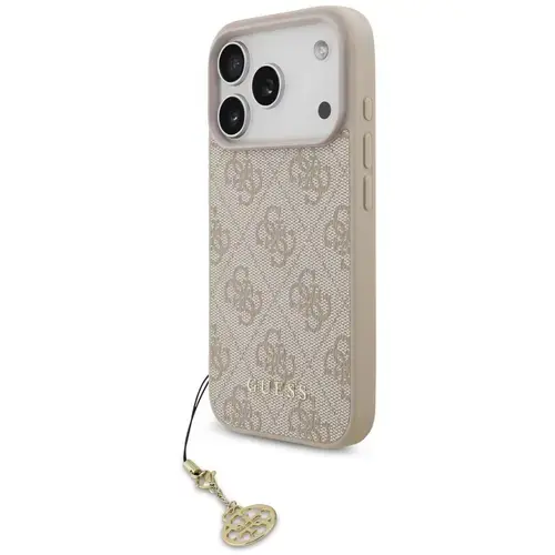 Husa Protectie Spate Guess 4G Charm Tone on Tone pentru Apple iPhone 17 Pro (Roz)