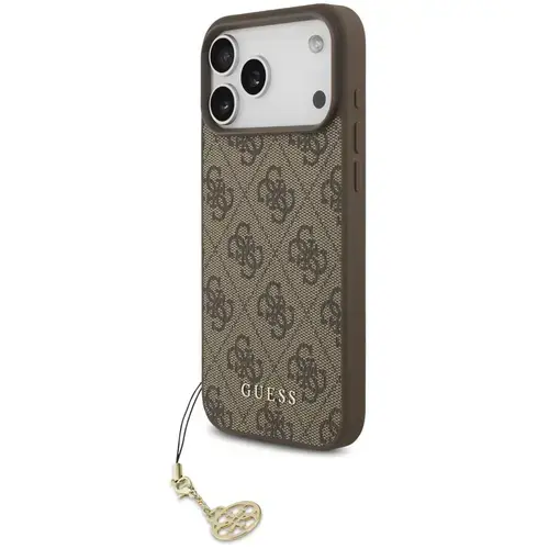 Husa Protectie Spate Guess 4G Charm Tone on Tone pentru Apple iPhone 17 Pro (Maro)