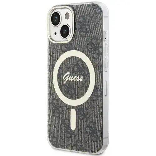 Husa Protectie Spate Guess 4G MagSafe pentru Apple iPhone 15 (Maro)