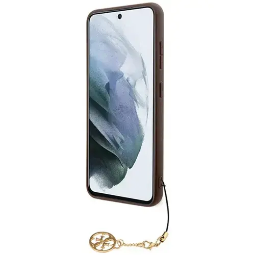 Husa Protectie Spate Guess GUHCSA35GF4GBR 4G Charms pentru Samsung Galaxy A35 5G (Maro)