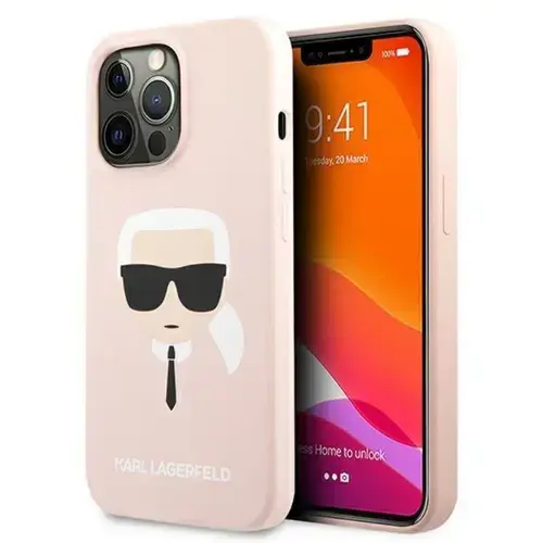 Husa Protectie Spate Karl Lagerfeld KLHCP13XSLKHLP pentru iPhone 13 Pro Max (Roz)