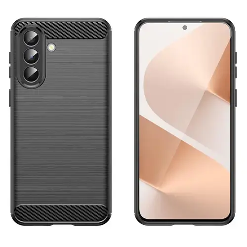 Husa Protectie Spate Lemontti LEMHCFSGA57N Carbon Case Flexible pentru Samsung Galaxy A57 (Negru)