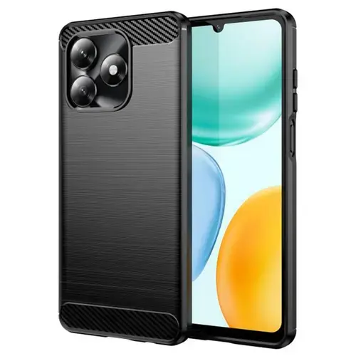 Husa protectie Spate Lemontti LEMHCSHX5CPN Carbon Case Flexible pentru Honor X5c Plus (Negru)