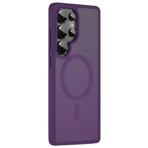 Husa Protectie Spate Lemontti LEMHEGSGS25UM EliteGuard Magnetic pentru Samsung Galaxy S25 Ultra (Mov)