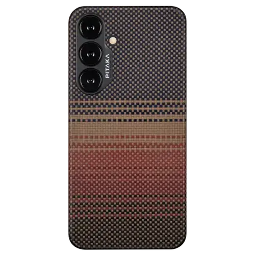 Husa Protectie Spate MagEZ 4 Pitaka din fibra de aramida pentru Samsung Galaxy S24 Plus, Magsafe, 600D, Slim (Multicolor)