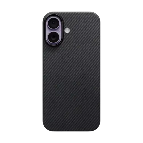 Husa Protectie Spate Pitaka KI1701 pentru Apple iPhone 17, MagEZ 7, MagSafe, Ultra-Slim (Negru/Gri)