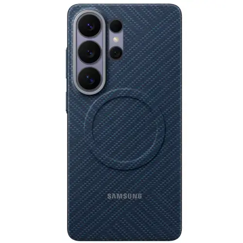 Husa Protectie Spate Samsung Carbon Magnet Case EF-KS948SCEGWW pentru Galaxy S26 Ultra (Albastru)