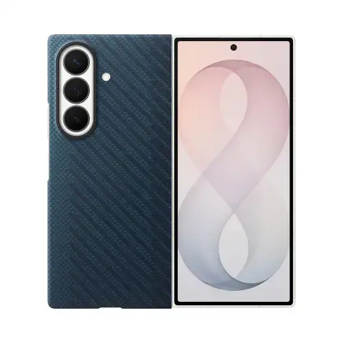 Husa Protectie Spate Samsung Carbon Magnet EF-KF976SNEGWW pentru Galaxy Z Fold8 Ultra (Albastru)