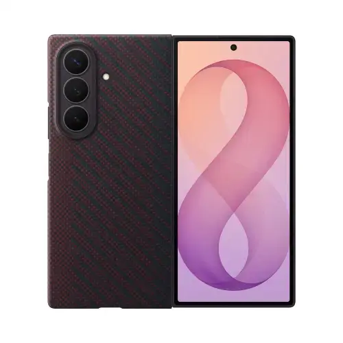 Husa Protectie Spate Samsung Carbon Magnet EF-KF976SREGWW pentru Galaxy Z Fold8 Ultra (Rosu)