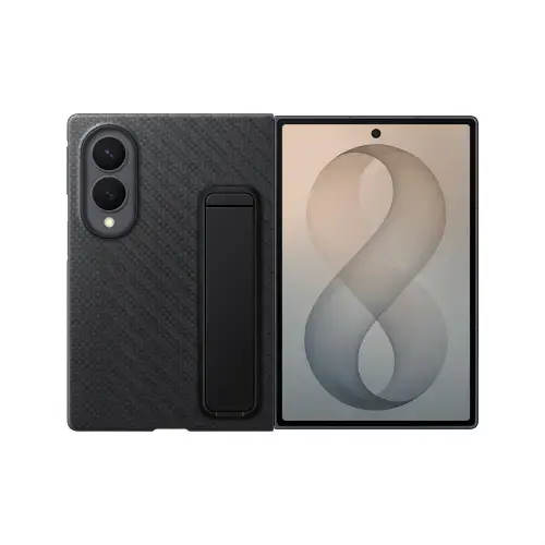 Husa Protectie Spate Samsung Carbon Standing Case EF-XF971SBEGWW pentru Galaxy Z Fold8 (Negru)