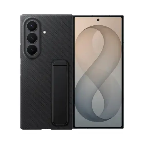 Husa Protectie Spate Samsung Carbon Standing Case EF-XF976SBEGWW pentru Galaxy Z Fold8 Ultra (Negru)