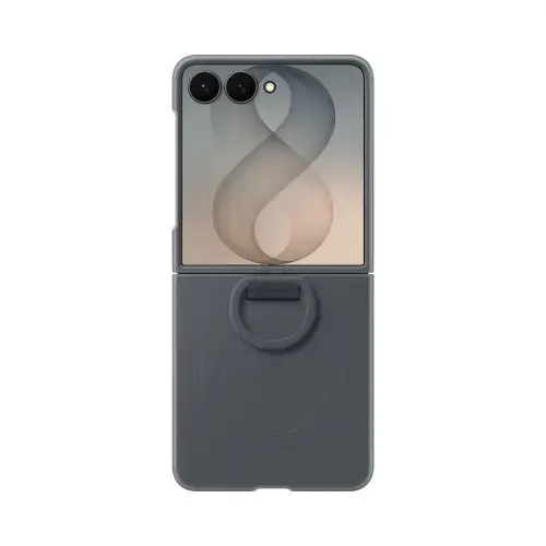Husa Protectie Spate Samsung Silicon Ring Magnet Case EF-EF776CBEGWW pentru Galaxy Z Flip8 (Negru)
