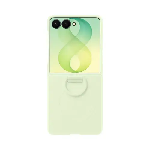 Husa Protectie Spate Samsung Silicon Ring Magnet Case EF-EF776CGEGWW pentru Galaxy Z Flip8 (Verde)