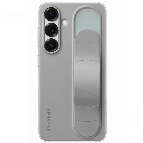 Husa Protectie Spate Samsung Standing Grip EF-GS931CJEGWW, pentru Galaxy S25, Silicon (Gri)