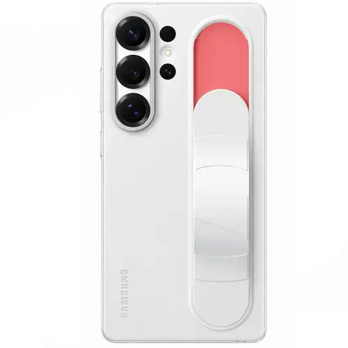 Husa Protectie Spate Samsung Standing Grip EF-GS938CWEGWW, pentru Galaxy S25 Ultra (S938), Silicon (Alb)