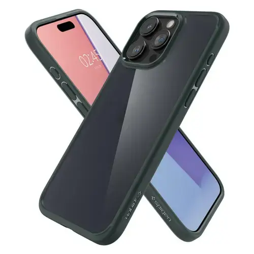 Husa Protectie Spate Spigen ACS06569 Ultra Hybrid pentru Apple iPhone 15 Pro Max (Verde)